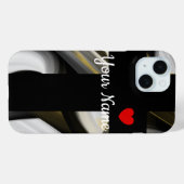 Persoonlijke iPhone Cases Trend Abstract Zwart Wit (Achterkant (horizontaal))