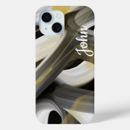 Persoonlijke iPhone Cases Trend Abstract Zwart Wit