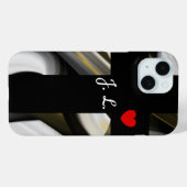 Persoonlijke iPhone Cases Trend Abstract Zwart Wit (Achterkant (horizontaal))