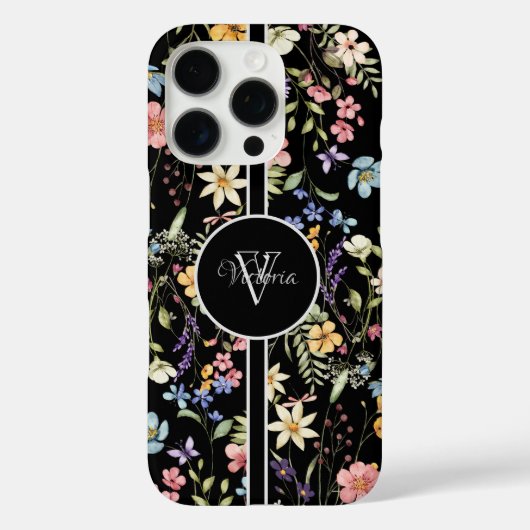 Persoonlijke iPhone-hoes met Delicate Bloemmotief Case-Mate iPhone Case (Achterkant)