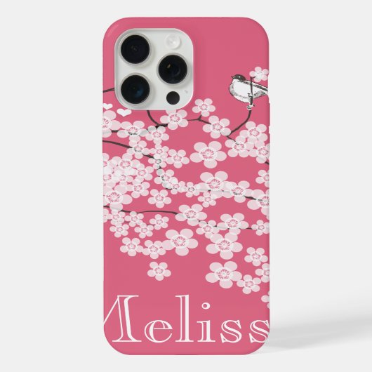 Persoonlijke iPhone-hoes met Kersenbloesem iPhone Hoesje (Achterkant)
