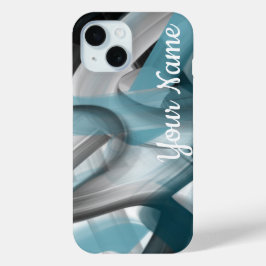 Persoonlijke iPhone-hoesjes Trend Abstract Blue Oc iPhone 15 Case