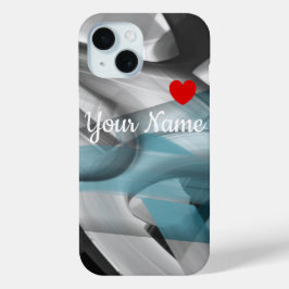 Persoonlijke iPhone-hoesjes Trend Abstract Blue Oc iPhone 15 Case