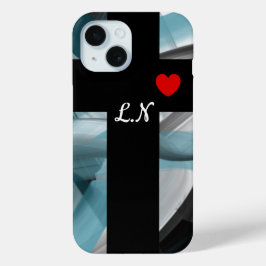 Persoonlijke iPhone-hoesjes Trend Abstract Blue Oc iPhone 15 Case