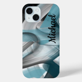 Persoonlijke iPhone-hoesjes Trend Abstract Blue Oc iPhone 15 Case