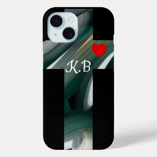 Persoonlijke iPhone hoesjes Trend Abstract Zwart G (Achterkant)