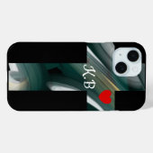 Persoonlijke iPhone hoesjes Trend Abstract Zwart G (Achterkant (horizontaal))