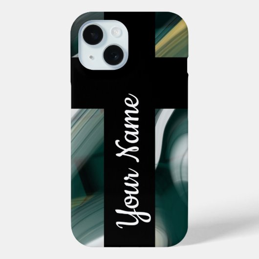 Persoonlijke iPhone hoesjes Trend Abstract Zwart G (Achterkant)