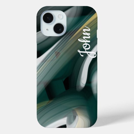 Persoonlijke iPhone hoesjes Trend Abstract Zwart G (Achterkant)