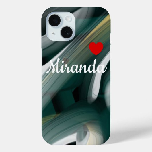 Persoonlijke iPhone Hoesjes Trend Abstract Zwart G (Achterkant)