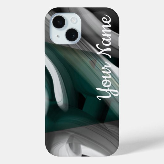Persoonlijke iPhone hoesjes Trend Abstract Zwart G (Achterkant)