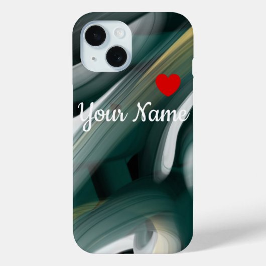 Persoonlijke iPhone hoesjes Trend Abstract Zwart G (Achterkant)