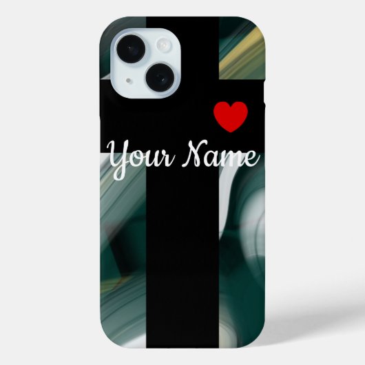 Persoonlijke iPhone hoesjes Trend Abstract Zwart G (Achterkant)