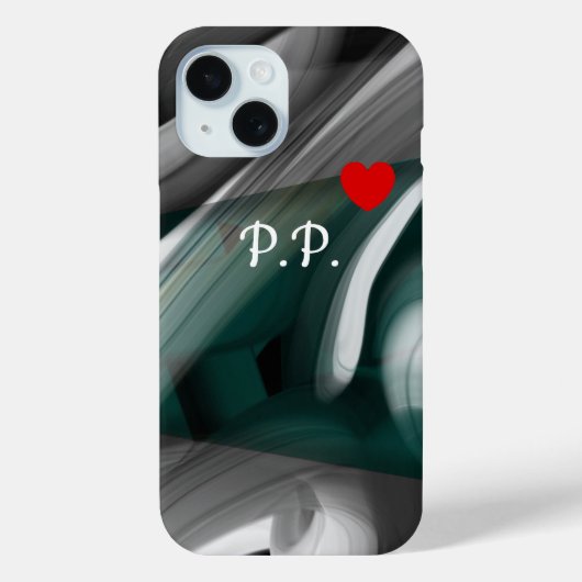 Persoonlijke iPhone hoesjes Trend Abstract Zwart G (Achterkant)
