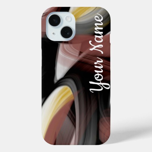 Persoonlijke iPhone Hoesjes Trend Abstract Zwart P (Achterkant)