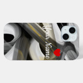 Persoonlijke iPhone Hoesjes Trend Abstract Zwart W (Achterkant (horizontaal))