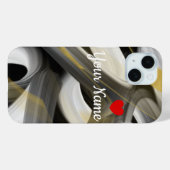 Persoonlijke iPhone Hoesjes Trend Abstract Zwart W (Achterkant (horizontaal))