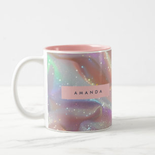 Persoonlijke Iridiserende Pastelkleurige Glitter S Tweekleurige Koffiemok