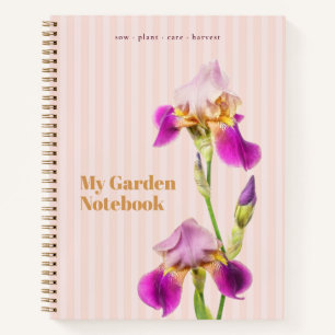 Persoonlijke Iris Cottagecore en tuin Notitieboek