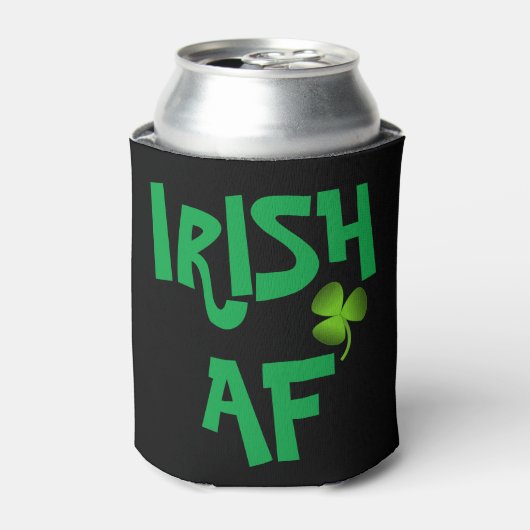 Persoonlijke Irish AF Shamrock Black Koelbox Blikjeskoeler (Blikje Voorkant)