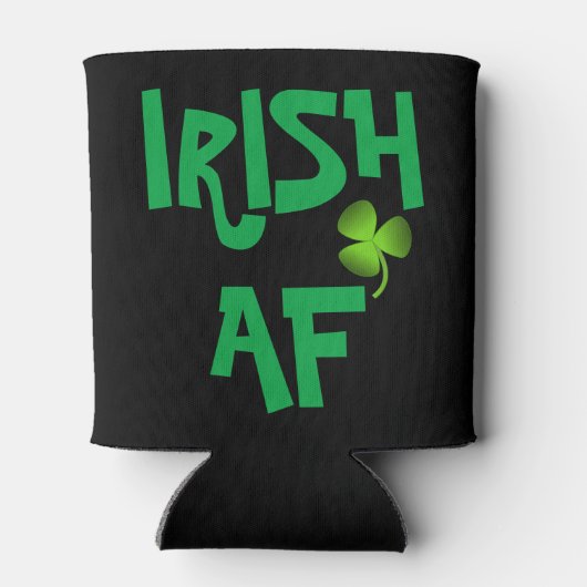 Persoonlijke Irish AF Shamrock Black Koelbox Blikjeskoeler (Achterkant)