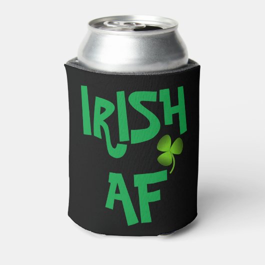 Persoonlijke Irish AF Shamrock Black Koelbox Blikjeskoeler (Blikje Achterkant)
