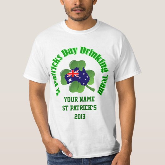 Persoonlijke Irish Australian St Patrick's day T-shirt (Voorkant)