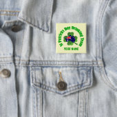 Persoonlijke Irish Australian St Patrick's day Vierkante Button 5,1 Cm (In situ)