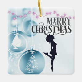 Persoonlijke Irish Dance Hard Shoe Blue Kerstmis Keramisch Ornament