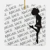 Persoonlijke Irish Dance Hard Shoe Kerstmis Keramisch Ornament (Achterkant)