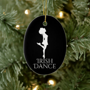 Persoonlijke Irish Dance Hard Shoe Kerstmis Keramisch Ornament