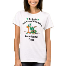 Persoonlijke Irish Pub Crawl Champion T-Shirt
