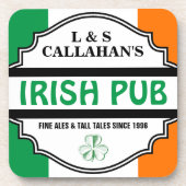 Persoonlijke Irish Pub Tavern voor paren Drankjes Onderzetter (Voorkant)