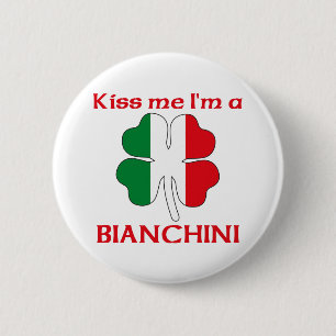 Persoonlijke Italiaan Kus Ik ben Bianchini Ronde Button 5,7 Cm
