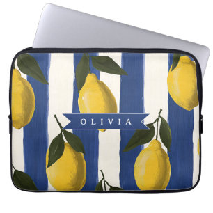 Persoonlijke Italiaanse Citroen Streep Kustlijn Laptop Sleeve
