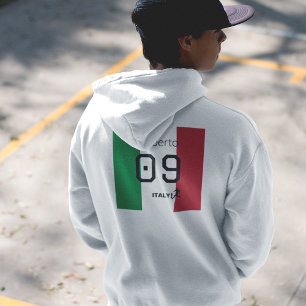 Persoonlijke Italiaanse driekleurige voetbal Hoodie