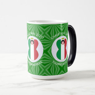 Persoonlijke Italiaanse engel kerst vlag Magische Mok