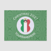 Persoonlijke Italiaanse engel kerst vlag Tissuepapier (Voorkant)