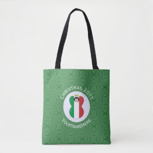 Persoonlijke Italiaanse engel kerst vlag Tote Bag