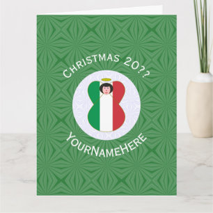 Persoonlijke Italiaanse engel kerstkaart  Kaart