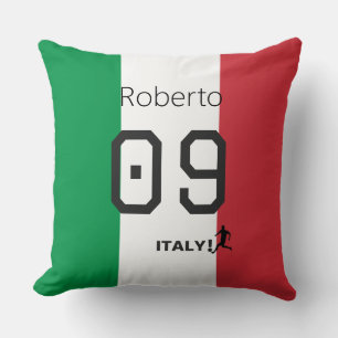 Persoonlijke Italiaanse nationale vlag kleuren voe Kussen