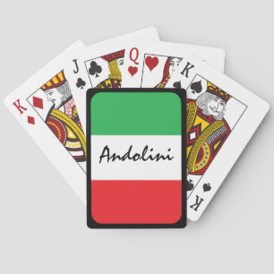 Persoonlijke Italiaanse Vlag Poker Aangepast Spel Pokerkaarten