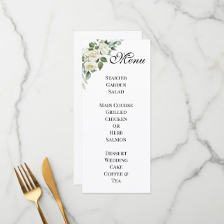 Persoonlijke Ivory Blossom Trouwmenu Menu