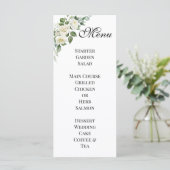Persoonlijke Ivory Blossom Trouwmenu Menu (Staand voorkant)