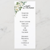 Persoonlijke Ivory Blossom Trouwmenu Menu (Voorkant)