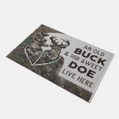 Persoonlijke jaagdeuromat | Een oude bok Deurmat (Schuin)