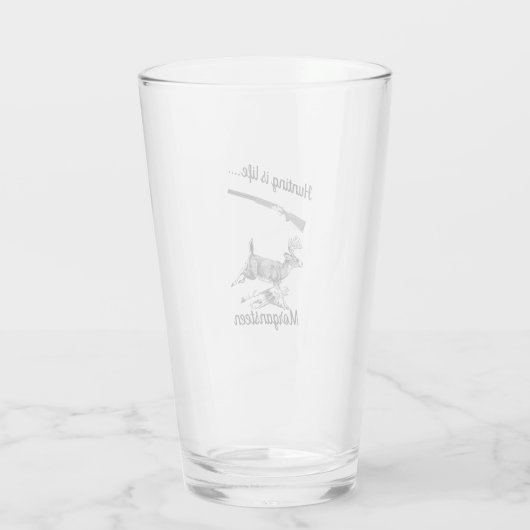 Persoonlijke jacht is een reddingsbok en een schot glas (Achterkant)