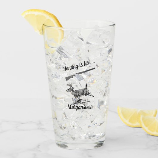 Persoonlijke jacht is een reddingsbok en een schot glas (Voorkant ijs)