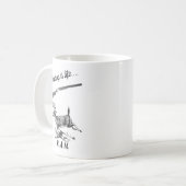 Persoonlijke jacht is een reddingsbok en een schot koffiemok (Voorkant links)