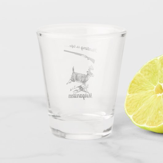 Persoonlijke jacht is een reddingsbok en een schot shot glas (Achterkant)